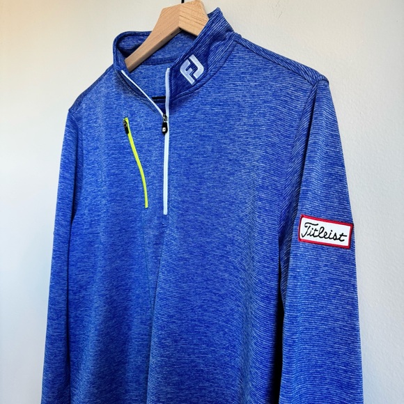 FootJoy Titleist Performance 1/2 Zip Golf Pullover Blue Men’s Medium Jacket - Picture 5 of 11
